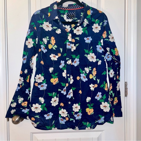 Talbots Tops - Floral Navy Women's Top